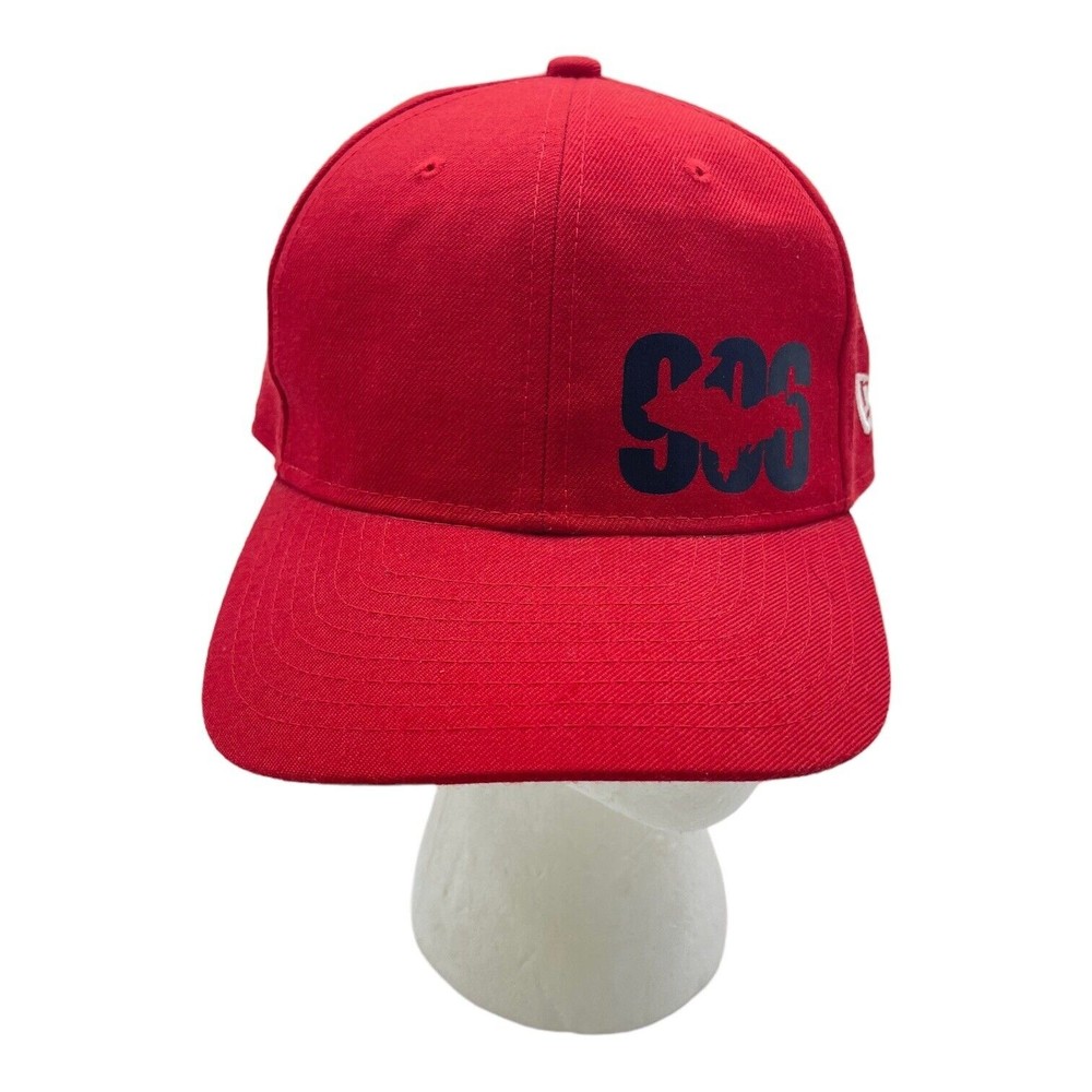 Vtg The 906 Hunting Company Hats Adult Mens Red Logo New Era Size 7